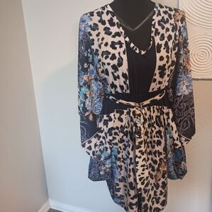 Leopard Print and Floral Dress